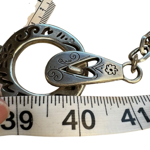 Brighton Black Braided Leather Lasso Rope Sling Wrap Belt Silver Clasp 40” - Picture 5 of 5